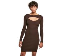 Urban Classics Robe décontractée en maille – Manches longues – Marron Taille M Femme