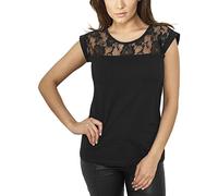 Urban Classics Femme Top Laces T-shirt pour Femme T shirt, Noir (7), XS EU