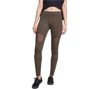 Urban Classics Femme URBAN CLASSICS Legging pour Femme Tech Mesh Empi cements en Maille Transparents sur les Jambes Ma, Dark Olive, M EU