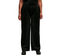 Urban Classics Femme Velours pour Femme Taille Haute Pantalon de survêtement, Noir, L EU