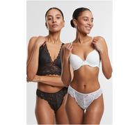 Urban Classics Femmes Allover Lace Tanga 2-Pack TB7847A S