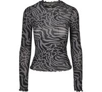 Urban Classics Femmes Aop Maille Col Roulé Manches Longues Haut Pull Zèbre Print