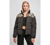 Urban Classics Femmes Aop Sherpa Mixed Puffer Veste Doudoune Motif Léopard
