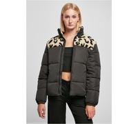 Urban Classics Femmes Aop Sherpa Mixed Puffer Veste Doudoune Motif Léopard