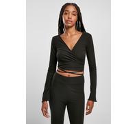 Urban Classics Femmes Cropped Rib Wrapped Longsleeve Black S