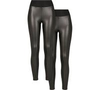 Urban Classics Femmes Faux Leather Leggings taille haute 2-Pack 5XL