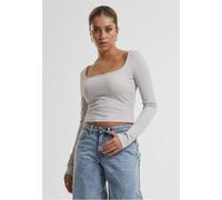Urban Classics Glitter Square Neck Long Sleeve Top Gris 5XL Femme