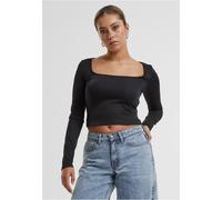 Pull crop top manches longues femme Urban Classics Noir S