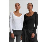 Urban Classics Femmes Ladies Wide Neck Longsleeve 2-Pack TB7162A XL