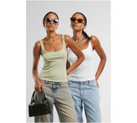 Urban Classics Femmes Ladies Wide Neck Rib Top 2-Pack TB7513A L