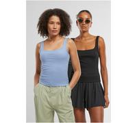 Urban Classics Femmes Ladies Wide Neck Rib Top 2-Pack TB7513A S