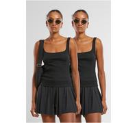 Urban Classics Femmes Ladies Wide Neck Rib Top 2-Pack TB7513A XXL