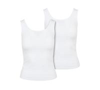 Urban Classics Femmes Lot de 2 Tops Stretch Basiques, Blanc (White 00220), 4XL Petite