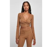 Urban Classics Femmes Recadrée Rib Wrapped à Manches Longues Femmes Pull