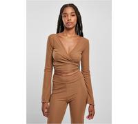Urban Classics Femmes Recadrée Rib Wrapped à Manches Longues Femmes Pull