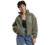 Urban Classics Femmes Sherpa Mélange Veste D'Hiver Poches Fermeture Éclair