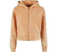 Urban Classics Ladies Short Oversized Towel Washed Zip Hoody Pale Orange Taille: XL | Cardigans Outlet | Femme | Orange