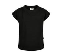 Urban Classics Fille Uck2983-girls Organic Extended Shoulder Tee T-Shirt, Schwarz, 110-116 EU