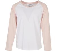 Urban Classics Filles Contrast Raglan Longsleeve White/Pink 110/116