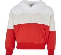 Urban Classics Oversized 3 Tone Hoodie Rouge,Blanc 146-152 cm Fille