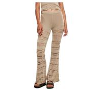 Urban Classics Flared Crochet High Waist Leggings Beige XL Femme