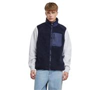Urban Classics Gilet Sherpa Pour Hommes Avec Col Montant Et Zippé, Poche, Neuf