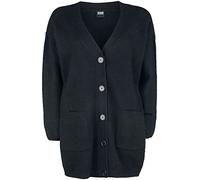 Urban Classics Ladies Chunky Fluffy Knit Cardigan, Noir, M Femme