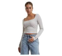 Pull crop top manches longues femme Urban Classics Blanc 4XL