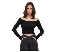 Pull Ã manches longues pailletÃ© avec Ã©paules dÃ©nudÃ©es femme Urban Classics Noir 3XL