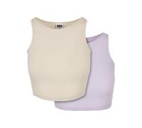 Urban Classics Femmes Ladies Cropped Rib Top 2-Pack XS