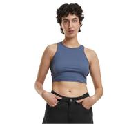 Urban Classics Haut Court côtelé pour Femme Maillot de Corps, Bleu Vintage, XS