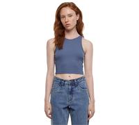 Urban Classics Haut Court côtelé pour Femme Tricot, Bleu Vintage