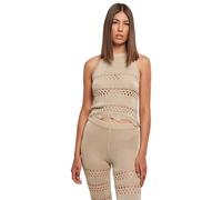 Urban Classics Ladies Short Crochet Knit Neckholder Top Softseagrass Taille: M | Tanktops Outlet | Femme