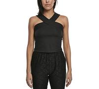 Urban Classics Haut Femme Croisé Femme Top Noir S 95% Coton, 5% Élasthanne Slim Fit