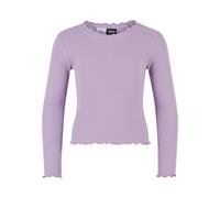 Urban Classics Haut 'Girls Short Rib Longsleeve' violet, Taille 146-152