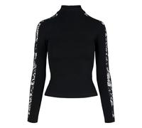 Urban Classics Longsleeve Ladies Lace Striped Sweater T-Shirt, Noir (Black 00007), L Femme