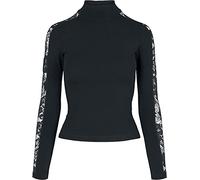 Urban Classics Longsleeve Ladies Lace Striped Sweater T-Shirt, Noir (Black 00007), L Femme