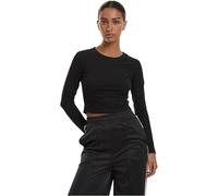 Urban Classics Ladies Organic Cropped Longsleeve T-Shirt, Noir, M Femme