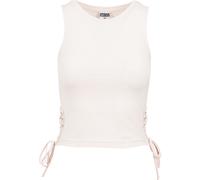Urban Classics Ladies Lace Up Cropped Top Pink Taille: L | Outlet | Femme | Rose