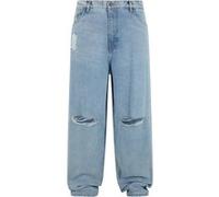 Urban Classics Heavy Ounce Knee Cut Baggy Fit Jeans New Light Blue Washed Taille: 32 | Jeans relaxed fit Outlet | Homme | Bleu