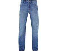 Urban Classics Heavy Ounce Straight Fit Jeans Pantalons, New Mid Blue Washed, 38 Homme