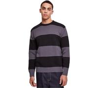 Urban Classics Heavy Oversized Striped Sweatshirt Maillot de survêtement, Black/darkshadow, 4XL Homme