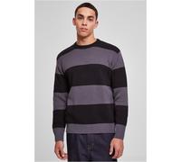 Urban Classics Heavy Oversized Striped Sweatshirt Black/darkshadow Taille: S | Pulls Outlet | Homme | Le Noir