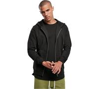Urban Classics Herren Basic Terry Zip Hoody Strickjacke, Black, M Cardigan, Noir, M Homme