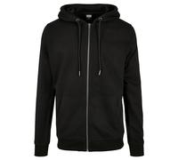 Urban Classics Herren Basic Terry Zip Hoody Strickjacke, Black, XL Cardigan, Noir, Homme