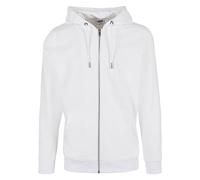 Urban Classics Herren Basic Terry Zip Hoody Strickjacke, White, L Cardigan, Blanc, L Homme