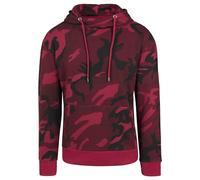 Urban Classics High Neck Hoody Sweatshirt Capuche, Multicolore (Burgundy Camo 1159), S Homme