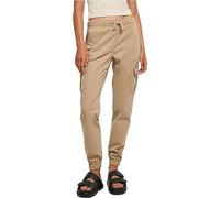 Urban Classics Tb3626-ladies High Waist Cargo Jogging Pants Pantalon, Beige uni, XS Femmes