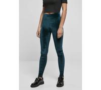 Urban Classics Legging en velours taille haute pour femme Bleu sarcelle XXXL