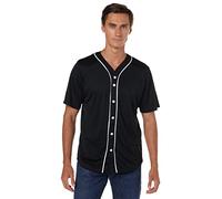 Urban Classics Homme Baseball Mesh Jersey T shirt, Multicolore - Mehrfarbig (Blk/Wht 50), M EU